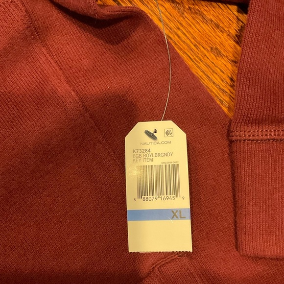 Nautical 1/4 button up hoodie sz Xl NWT - Picture 4 of 5